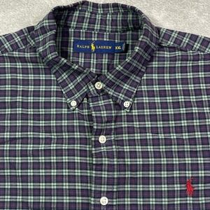 Ralph Lauren XXL Plaid Button Down Shirt Men's Long‎ Sleeve Outdoorsy Barn Farm